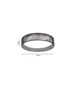 Inlight Πλαφονιέρα οροφής LED 36W 3CCT (by switch on base) από σχοινί και ακρυλικό D:43cm (42039-B)