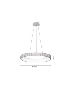 Inlight Κρεμαστό Φωτιστικό LED από σχοινί 3CCT, 32W D:60x8cm (42041)