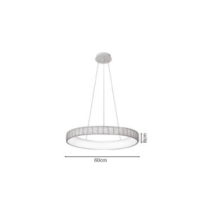Inlight Κρεμαστό Φωτιστικό LED από σχοινί 3CCT, 32W D:60x8cm (42041)