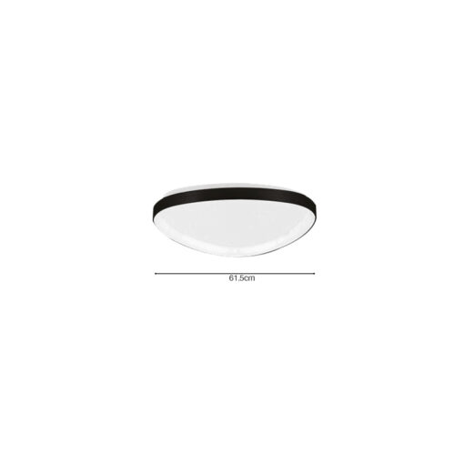 Inlight Πλαφονιέρα οροφής LED 25W 3CCT από μαύρο μέταλλο και ακρυλικό D:61,5x5cm (42043-Black)