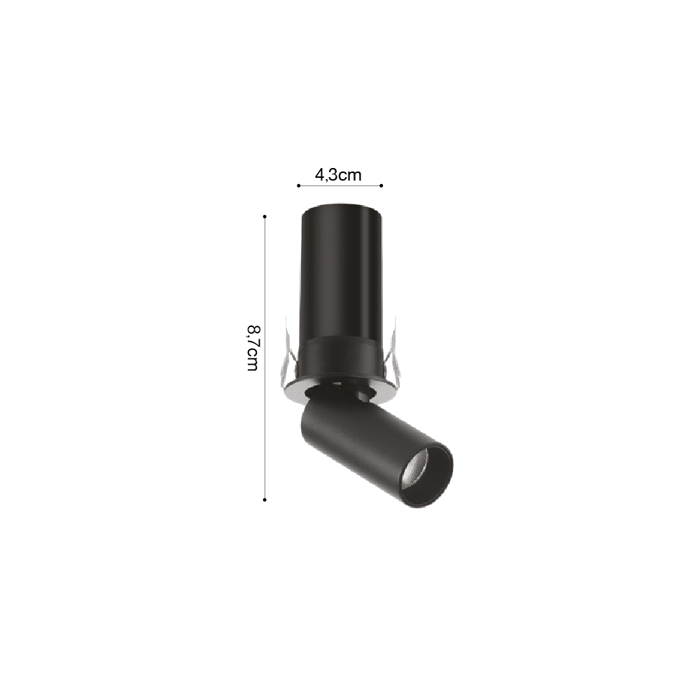Inlight Downlight LED σποτ 5W 3CCT σε λευκή και μαύρη απόχρωση (X00170WB)