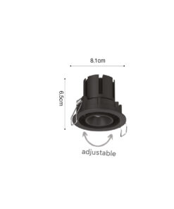 Inlight Downlight σποτ 7W 3CCT σε μαύρη απόχρωση (X00230B)