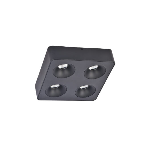 Inlight Downlight Mounted σποτ 4*8W 3CCT σε μαύρη απόχρωση (X00290B)