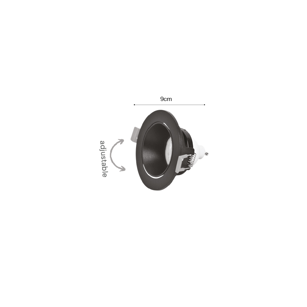 Inlight Downlight σποτ GU10 σε λευκή και μαύρη απόχρωση (X00310WB)