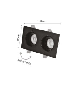 Inlight Downlight σποτ GU10 σε μαύρη απόχρωση (X00330B)