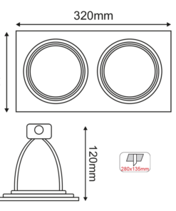 ^ ΣΠΟΤ AR111 XMS ΔΙΠΛΟ ΜΑΥΡΟ ΤΕΤΡΑΓΩΝΟ 320×165 ACA – XMSAR2B