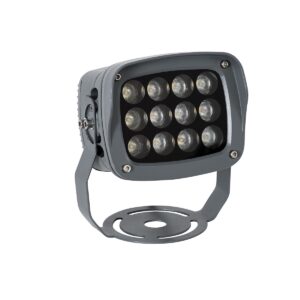 GLOBOSTAR® FLOODXENA 90121 Προβολέας Σποτ Wall Washer LED 12W 1320lm 10° AC 220-240V Αδιάβροχο IP65 Θερμό Λευκό 2700K – Bridgelux SMD Chip – Γκρι Ανθρακί – Μ13.5 x Π11.5 x Υ15cm – 3 Χρόνια Εγγύηση