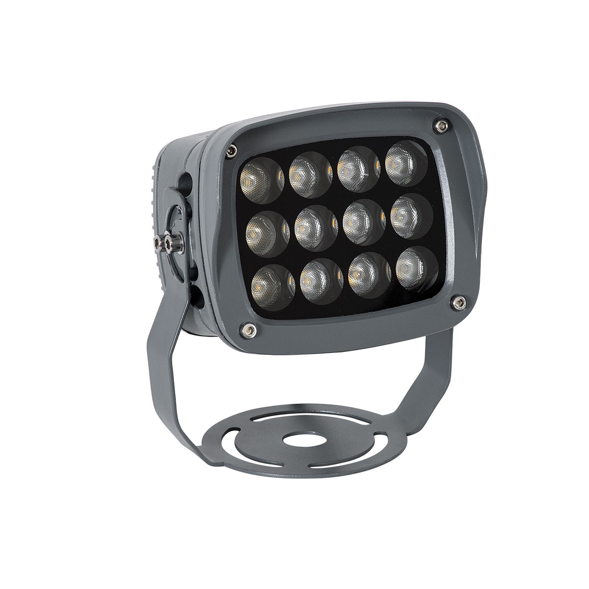 GLOBOSTAR® FLOODXENA 90121 Προβολέας Σποτ Wall Washer LED 12W 1320lm 10° AC 220-240V Αδιάβροχο IP65 Θερμό Λευκό 2700K – Bridgelux SMD Chip – Γκρι Ανθρακί – Μ13.5 x Π11.5 x Υ15cm – 3 Χρόνια Εγγύηση