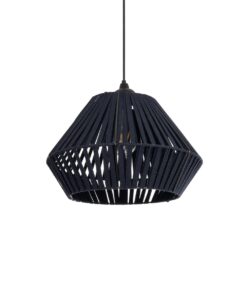 GLOBOSTAR® NUI 205-0071 Boho Κρεμαστό Φωτιστικό Οροφής με Ντουί 1 x E27 AC 220-240V IP20 – Μπλε – M36 x Π36 x Υ27cm
