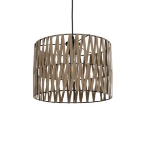 GLOBOSTAR® MARS 205-0054 Boho Κρεμαστό Φωτιστικό Οροφής με Ντουί 1 x E27 AC 220-240V IP20 – Μπεζ – M30 x Π30 x Υ24cm