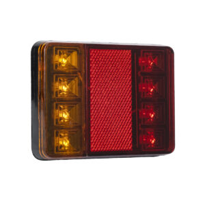 GLOBOSTAR® TAILIGHT 79931 Πίσω Φανάρι Οχημάτων LED 9W 450lm 140° DC 12V Αδιάβροχο IP65 Πορτοκαλί & Κόκκινο & Ψυχρό Λευκό 6000K – Μ12 x Π9.5 x Υ2cm – Πακέτο 2 Τεμαχίων – 1 Χρόνο Εγγύηση