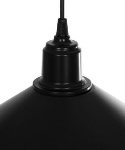 GLOBOSTAR® FERRO 203-0084 Μοντέρνο Κρεμαστό Φωτιστικό Οροφής με Ντουί 1 x E27 AC 220-240V IP20 – Μαύρο – Μ30 x Π30 x Υ15cm