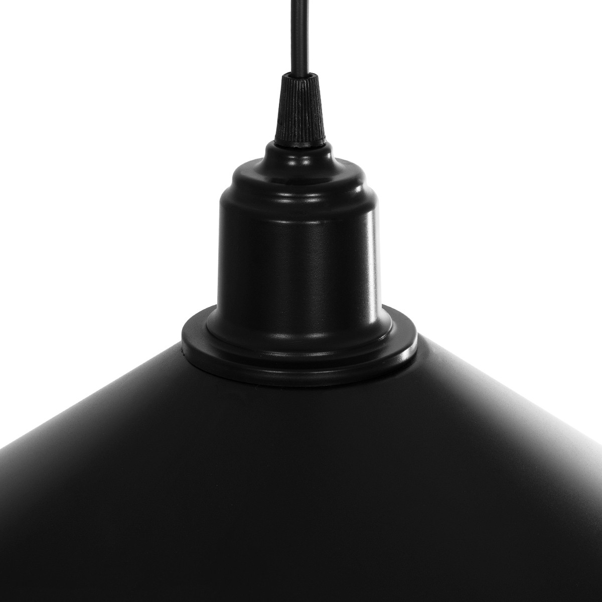 GLOBOSTAR® FERRO 203-0084 Μοντέρνο Κρεμαστό Φωτιστικό Οροφής με Ντουί 1 x E27 AC 220-240V IP20 – Μαύρο – Μ30 x Π30 x Υ15cm