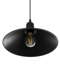 GLOBOSTAR® FERRO 203-0084 Μοντέρνο Κρεμαστό Φωτιστικό Οροφής με Ντουί 1 x E27 AC 220-240V IP20 – Μαύρο – Μ30 x Π30 x Υ15cm