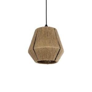 GLOBOSTAR® PULVIS 205-0083 Boho Κρεμαστό Φωτιστικό Οροφής με Ντουί 1 x E27 AC 220-240V IP20 – Μπεζ – M22 x Π22 x Υ22cm