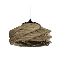 GLOBOSTAR® OLET 205-0049 Boho Κρεμαστό Φωτιστικό Οροφής με Ντουί 1 x E27 AC 220-240V IP20 – Μπεζ – M38 x Π38 x Υ23cm