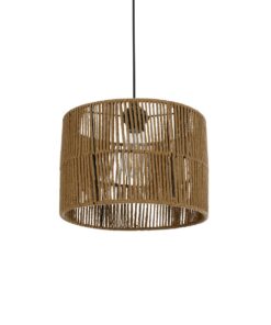 GLOBOSTAR® SAFA 205-0085 Boho Κρεμαστό Φωτιστικό Οροφής με Ντουί 1 x E27 AC 220-240V IP20 – Μπεζ – M30 x Π30 x Υ26cm