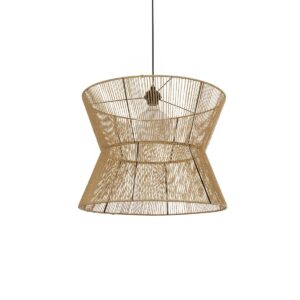 GLOBOSTAR® UPCONE 205-0056 Boho Κρεμαστό Φωτιστικό Οροφής με Ντουί 1 x E27 AC 220-240V IP20 – Μπεζ – M50 x Π50 x Υ43cm