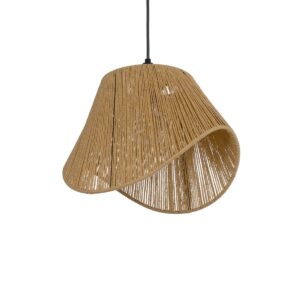 GLOBOSTAR® ELDA 205-0032 Boho Κρεμαστό Φωτιστικό Οροφής με Ντουί 1 x E27 AC 220-240V IP20 – Μπεζ – M32 x Π21 x Υ24cm