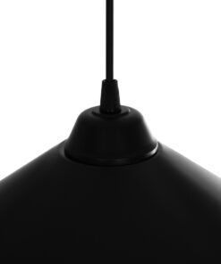 GLOBOSTAR® FONTE 203-0080 Μοντέρνο Κρεμαστό Φωτιστικό Οροφής με Ντουί 1 x E27 AC 220-240V IP20 – Μαύρο – Μ25.5 x Π25.5 x Υ10cm