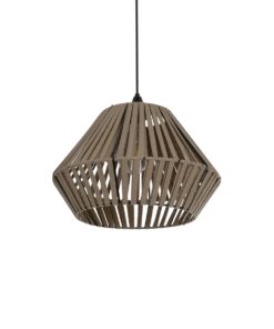 GLOBOSTAR® NUI 205-0067 Boho Κρεμαστό Φωτιστικό Οροφής με Ντουί 1 x E27 AC 220-240V IP20 – Μπεζ – M36 x Π36 x Υ27cm