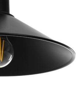 GLOBOSTAR® FERRO 203-0084 Μοντέρνο Κρεμαστό Φωτιστικό Οροφής με Ντουί 1 x E27 AC 220-240V IP20 – Μαύρο – Μ30 x Π30 x Υ15cm