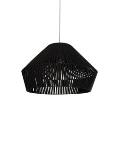 GLOBOSTAR® NUI 205-0062 Boho Κρεμαστό Φωτιστικό Οροφής με Ντουί 1 x E27 AC 220-240V IP20 – Μαύρο – M60 x Π60 x Υ41cm