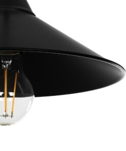 GLOBOSTAR® FONTE 203-0080 Μοντέρνο Κρεμαστό Φωτιστικό Οροφής με Ντουί 1 x E27 AC 220-240V IP20 – Μαύρο – Μ25.5 x Π25.5 x Υ10cm