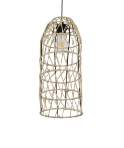 GLOBOSTAR® NETI 205-0024 Boho Κρεμαστό Φωτιστικό Οροφής με Ντουί 1 x E27 AC 220-240V IP20 – Μπεζ – M20 x Π20 x Υ49cm