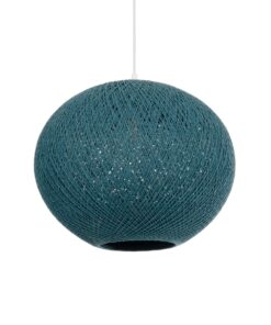 GLOBOSTAR® SOLEI 205-0010 Boho Κρεμαστό Φωτιστικό Οροφής με Ντουί 1 x E27 AC 220-240V IP20 – Τιρκουάζ – M40 x Π40 x Υ36cm