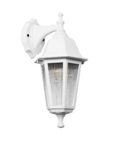 GLOBOSTAR® VITRO 203-0201 Vintage Φωτιστικό Τοίχου – Απλίκα με Ντουί 1 x E27 AC 220-240V IP44 – Λευκό – Μ17 x Π20 x Υ36cm