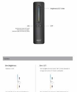 MiBoxer Τηλεχειριστήριο RF 1 Ζώνης για Ταινίες LED Μονόχ/CCT C3