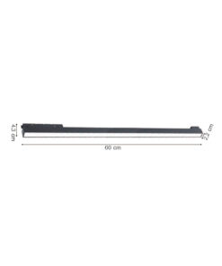 InLight Γραμμικό φωτιστικό LED 36W 3000K για μαγνητική ράγα σε μαύρη απόχρωση D:60cmx4,3cm (TM06101-Black)