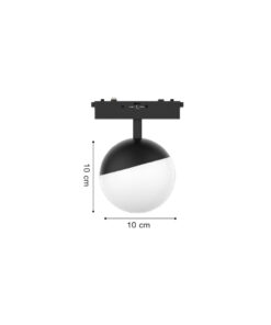 Inlight Φωτιστικό LED 6W 3CCT για Ultra-Thin μαγνητική ράγα σε μαύρη απόχρωση D:10X10cm (TMU0150-Black)