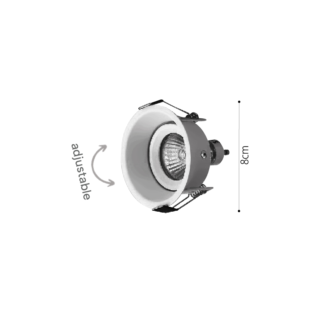 Inlight Downlight σποτ GU10 σε λευκή απόχρωση (X0010-White)