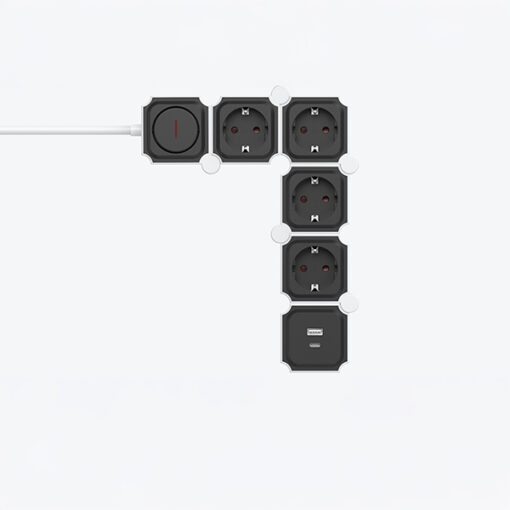 ΠΟΛΥΠΡΙΖΟ 4 ΘΕΣΕΩΝ ΚΑΙ 2 USB (TYPE A & C) ΣΠΑΣΤΟ  ΜΕ ΚΑΛΩΔΙΟ ΚΑΙ ΔΙΑΚΟΠΤΗ 3×1,5mm 2m ΜΕ ΠΡΟΣΤΑΣΙΑ ΕΠΑΦΩΝ EUROLAMP – 147-62460
