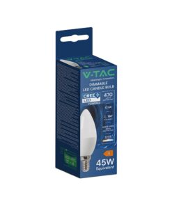 LED Κεράκι E14 5.5W 470 lm 4000K Dimmable CREE Chip V-TAC 2120186-6