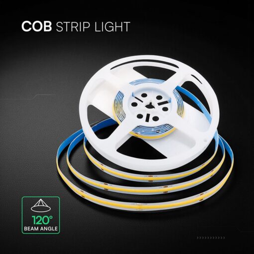 LED Ταινία COB 10W V-TAC Dimmable 24V 1000lm/m 10mm Ψυχρό Λευκό 5 Μέτρα 212669VT