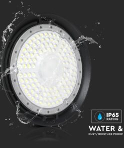 200W LED Καμπάνα UFO Μαύρη 27.000lm Ψυχρό Λευκό 6500K IP65 5yrs Wty V-TAC – 217813
