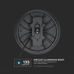 200W LED Καμπάνα UFO Μαύρη 27.000lm Ψυχρό Λευκό 6500K IP65 5yrs Wty V-TAC – 217813
