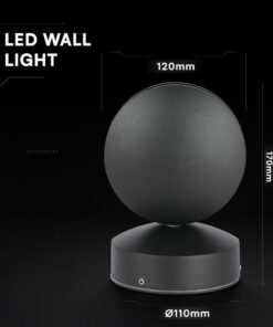 6W LED Wall Light Black Body 4000K IP65 V-TAC – 218220