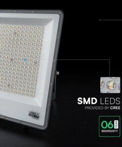 LED Προβολέας 200W Αδιάβροχος IP65 V-TAC Cree Chip Μαύρος 16450lm CCT 6yrs Wty – 240706