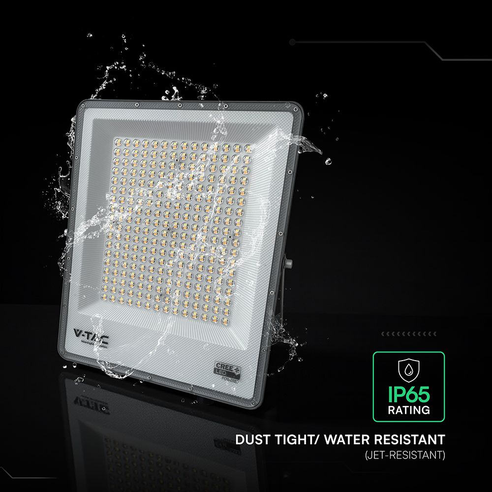 LED Προβολέας 200W Αδιάβροχος IP65 V-TAC Cree Chip Μαύρος 16450lm CCT 6yrs Wty – 240706