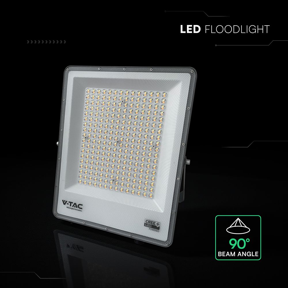 LED Προβολέας 200W Αδιάβροχος IP65 V-TAC Cree Chip Μαύρος 16450lm CCT 6yrs Wty – 240706