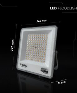 LED Προβολέας 100W Αδιάβροχος IP65 V-TAC Cree Chip Μαύρος 8150lm CCT 6yrs Wty – 240716