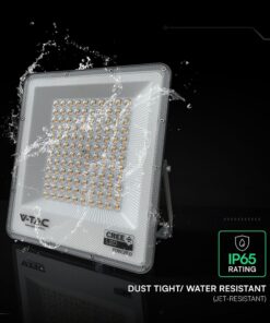 LED Προβολέας 100W Αδιάβροχος IP65 V-TAC Cree Chip Μαύρος 8150lm CCT 6yrs Wty – 240716