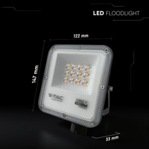 LED Προβολέας 10W Αδιάβροχος IP65 V-TAC Cree Chip Μαύρος 730lm CCT 6yrs Wty – 240726