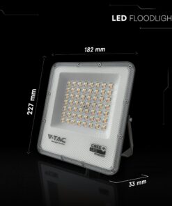 LED Προβολέας 50W Αδιάβροχος IP65 V-TAC Cree Chip Μαύρος 4000lm CCT 6yrs Wty – 240736