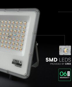 LED Προβολέας 50W Αδιάβροχος IP65 V-TAC Cree Chip Μαύρος 4000lm CCT 6yrs Wty – 240736