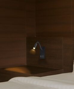 LED Φωτιστικό Ανάγνωσης Κρεβατιού Μαύρο V-TAC Cree Chip με Type-C Θύρα Φόρτισης 3000K V-TAC – 241516